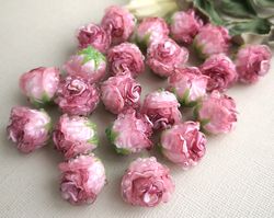 Pink Rose Glass Flower Beads 1pcs Handmade Lampwork Flower Beads Perfect for artisan jewelry making: rose flower earrings, flower necklace