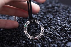 Sterling silver StarGate pendant with gems