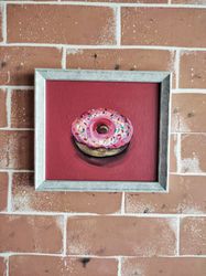 Donut Painting Dessert Original painting Kitchen Wall Decor Donut Wall Art Donut Artwork Food Painting
