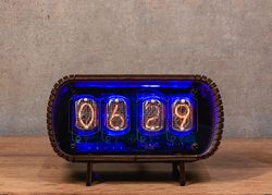 Nixie clock IN-12 transparent front panel