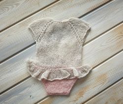 Newborn photoshoot outfit girl for photography Newborn girl knit romper