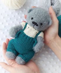 OOAK Collectable Teddy Bear 7,6 inches/ Plush teddy bear/ Artist plush animal/ Cute animal toys/ Handmade teddy bear