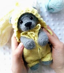 Handmade teddy bear/ cute baby toys/ kawaii toys/ plush animal toys/ plush bear/ crochet bear