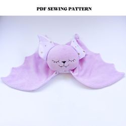 PDF sewing pattern Bat lovey Baby comforter Digital Download