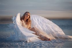 angel wings, angel wings costume, white angel wings, wings cosplay, photo props