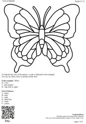 Digital Butterfly  pattern  PDF | stained glass Butterfly template | digital Butterfly template