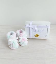Pregnancy announcement grandparent baby booties Ready to Ship