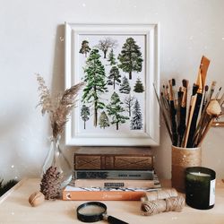 Watercolor print “Trees”
