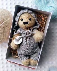 Teddy bear/ Beautiful baby toys/ Ooak plush bear/ Best bear plush/ Teddy toys/ Fluffy plush bear/ Totem bear/ Handmade