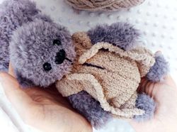 Cute teddy bear/ OOAK teddy bear/ Collectable bear/ Plush toy bear/ Stuffed totem/ Artist plush bear/ Handmade teddy