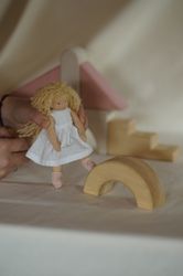 Waldorf doll with clothes, Soft sculpture doll, Organic doll, Handmade doll