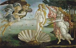 PDF Counted Vintage Cross Stitch Pattern | The Birth of Venus | Sandro Botticelli 1483-1485 | 5 Sizes