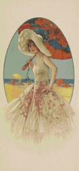 PDF Counted Vintage Cross Stitch Pattern | Lady | Gaspar Kams 1874-1942 | 4 Sizes