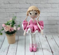 ballerina doll,ballerina gift,ballerina toy,doll in dress,toys handmade
