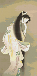 PDF Counted Vintage Cross Stitch Pattern | Flames | Japan | Uemura Seen 1918 | 7 Sizes