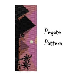 Peyote Pattern, Seed Beading Egyptian Pyramid Bracelet, Bead Patterns PDF