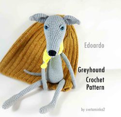 Greyhound Crochet Pattern Whippet Crochet Pattern Amigurumi Dog Pattern
