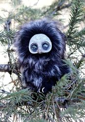 Fantastic Owl Adria 10 cm fantasy creature toy, creation doll, animal doll, fantasy beast, furry art, furry doll, push