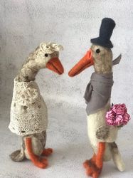 Wool geese, interior statuette