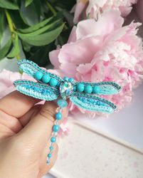 Dragonfly jewelry brooch, insect jewelry, dragonfly lapel pin