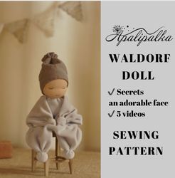 waldorf doll pattern, rag doll sewing pattern, soft toy pattern