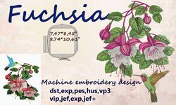Fuchsia 10x12  Embroidery Design