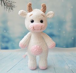 cow plush,cow toy,cow gift,girl's toys,handmade cow,stuffed animals,cow crochet