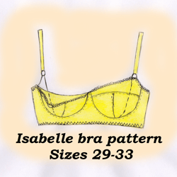 nursing bra sewing pattern plus size, isabelle, sizes 29-33, nursing clothes pattern, cotton bra sewing pattern