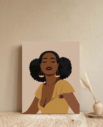 Black woman Libra, libra zodiac sign poster, libra girl gift, libra astrology wall art, libra women art, DIGITAL