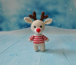 stuffed deer,christmas deer,crochet deer,little deer toy,new year deer toy
