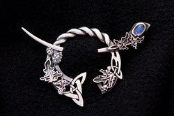 Hop silver fibula - Elven brooch