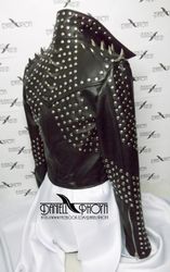 Studded leather jacket Shark fins