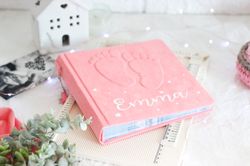 baby shower gift girl, Baby memory book personalized, baby unicorn, baby girl gift personalized