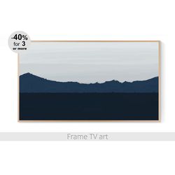 Frame TV art landscape, Samsung Frame TV art blue, Frame TV Art Digital Download 4K, Frame TV Artwork boho | 057