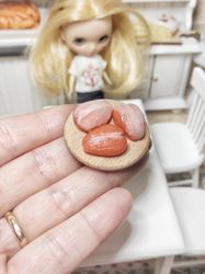 Realistic miniatures for doll houses - polymer clay poultry meat - meat board - miniature - food for dolls - mini food