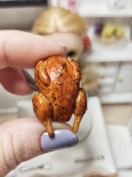 Realistic meat dish for dolls and dollhouses - turkey for dolls - miniature food - food for dolls - mini food - turkey