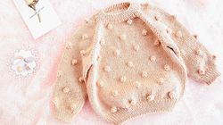 KNITTING PATTERN PDF: Popcorn Sweater "Mimi"/ Baby Child Seamless Sweater/ Jumper for Baby Kid / 8 Sizes