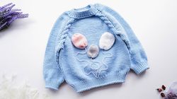 KNITTING PATTERN PDF: Sweater "Dreams&Balloons"/ Baby Child Sweater/ Jumper for Baby Kid / 8 Sizes