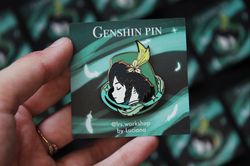 FREE SHIPPING Venti Genshin Impact inspired hard enamel pin