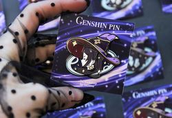 FREE SHIPPING Mona Genshin Impact inspired hard enamel pin