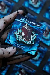 FREE SHIPPING Rosaria Genshin Impact inspired hard enamel pin