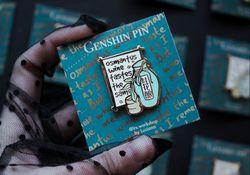 FREE SHIPPING Osmantus wine Genshin Impact inspired hard enamel pin