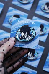 FREE SHIPPING Kaeya Genshin Impact inspired hard enamel pin