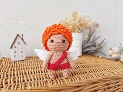 Amigurumi Cupid Crochet pattern for Valentines day gift DIY. Amigurumi angel crochet pattern