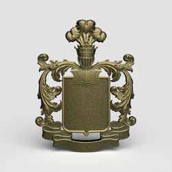 3D Model STL CNC Router file 3dprintable  Panel Medieval Coat of Arms