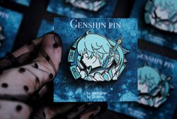 FREE SHIPPING Chongyun Genshin Impact inspired hard enamel pin