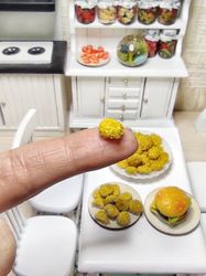 Nuggets for dollhouse, food for dolls, Realistic nuggets, fast food for dolls, miniature food, dollhouse miniature