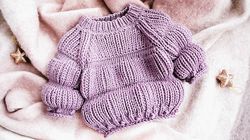 KNITTING PATTERN PDF: Sweater "Blush"/ Baby Child Seamless Sweater/ Jumper for Baby Kid / 9 Sizes