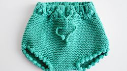 KNITTING PATTERN PDF: Baby Bloomers "Tally's Pearls" /Seamless Baby Pants/Shorts / 4 Sizes