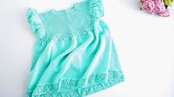 KNITTING PATTERN Dress "Appoly" for Girl / PDF / 4 Sizes